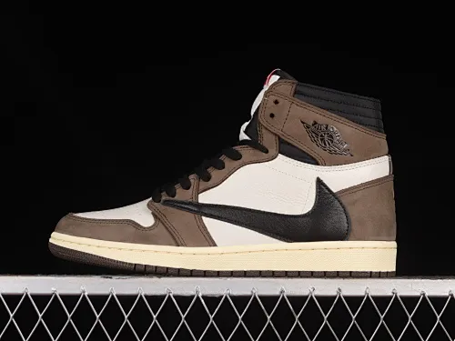 All Categories Air Jordan Jordan Series Basketball Shoes Air Jordan 1 High LJR Version Travis Scott x Air Jordan 1 High OG AJ1 Reverse Hook Limited Edition CD4487-100